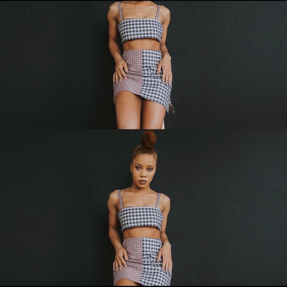 crop top and skirt set